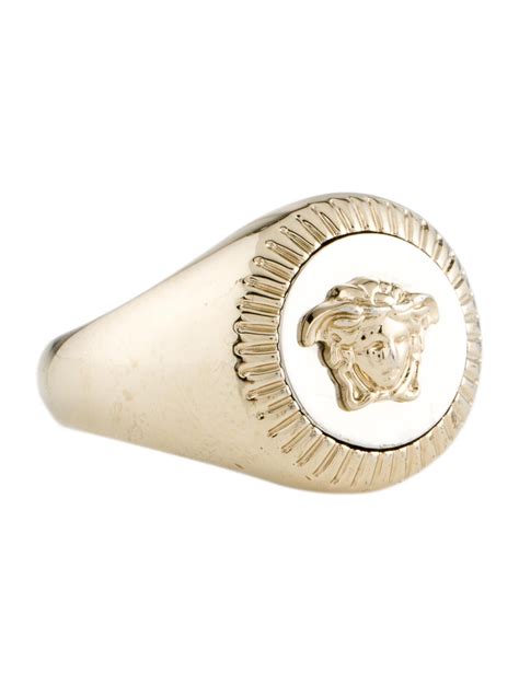 versace guilloche medusa ring|Versace engagement rings.